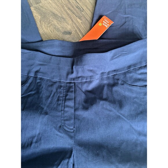 Hearts Of Palms Plus Size Tech Stretch Pant with Elastic Waistband Navy Blue 18W - Picture 7 of 12
